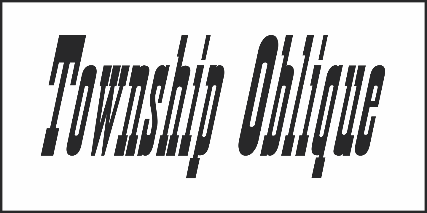 Пример шрифта Township JNL Oblique
